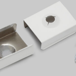 Support de fixation Z flexible perçage conique inox blanc (set de 2)