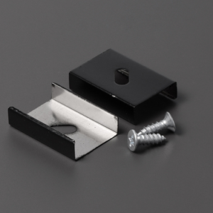 Support S de fixation inox flexible oblong noir (set de 2)