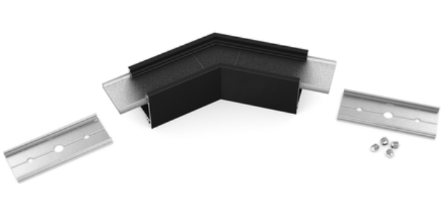 Connector LINEA20 135deg noir /plastic bag