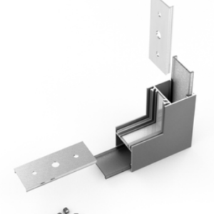 Connector LINEA20 270deg bent anodisé /plastic bag