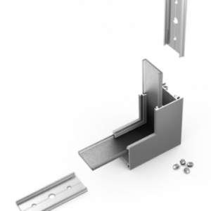 Connector LINEA20 90deg bent anodisé /plastic bag