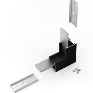 Connector LINEA20 90deg bent noir /plastic bag