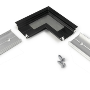 Connector GROOVE14 90deg noir anodisé /plastic bag