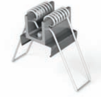 Support de fixation U7 ressort inox (set de 2)