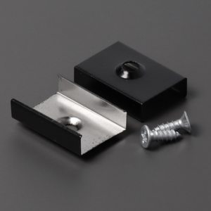 Support S de fixation inox flexible conique noir (set de 2)