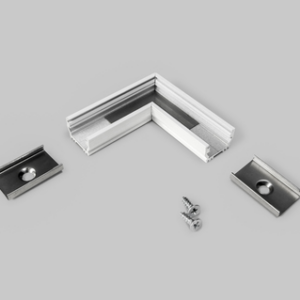 Connecteur UNI12 90° alu laqué blanc (set de 2)