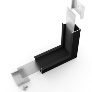 Connector VARIO30-07 90deg bent noir anodisé /plastic bag