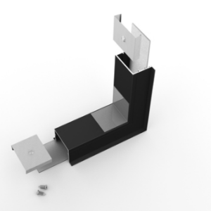 Connector VARIO30-07 270deg bent noir anodisé /plastic bag