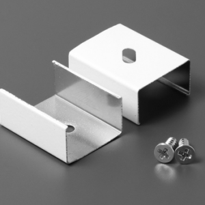 Fixation inox U4 blanc (set x2)