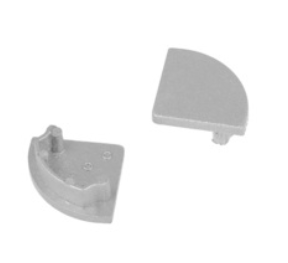 Terminaison CABI12 arrondi argent (set de 2)