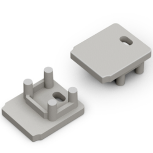 Terminaison HIDE10 with hole gris [20pcs]