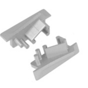 Terminaison DIAGONAL10 with hole argent (set x2)