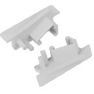 Terminaison DIAGONAL10 with hole gris (set x2)
