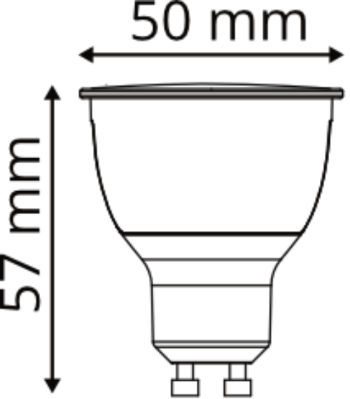 Ampoule LED GU10 5.5W 5000K 36° 400L IRC95 dim.